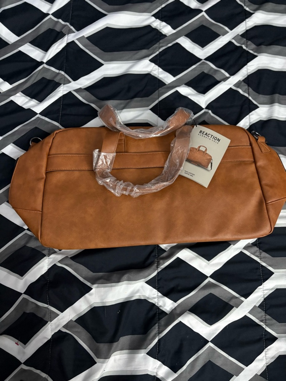 Kenneth Cole Reaction Brown Faux Leather Duffel